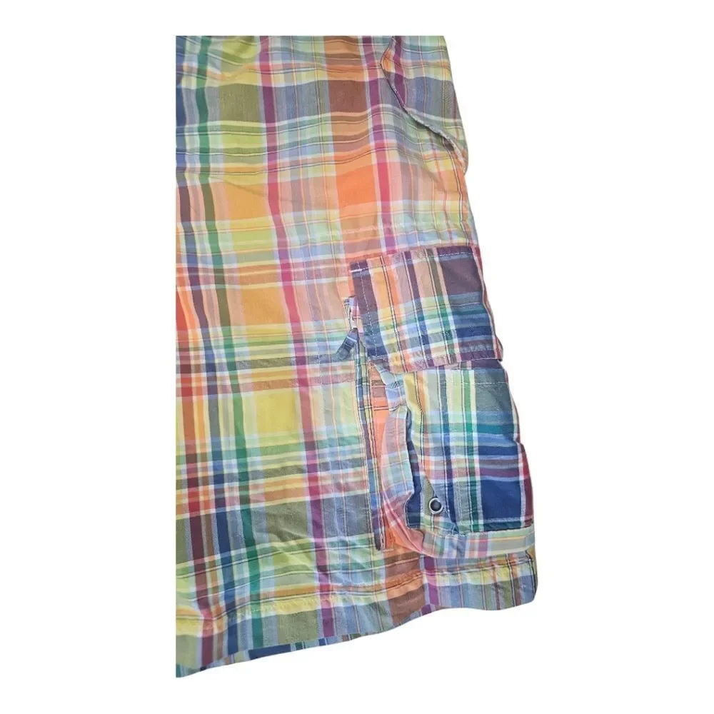 POLO BY RALPH LAUREN Vintage Plaid Swim Trunks - Size 34‎
